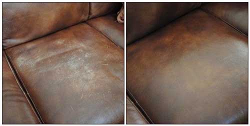12 Use shoe polish to cover scratches on leather sofas