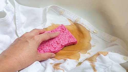 13 Wipe away tea and coffee stains with water and baking soda