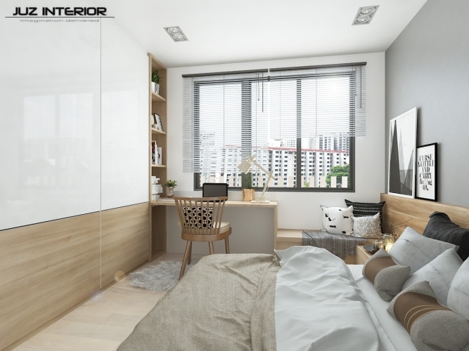 Scandinavian Bedroom Minimalism Decoration Singapore Interior Design