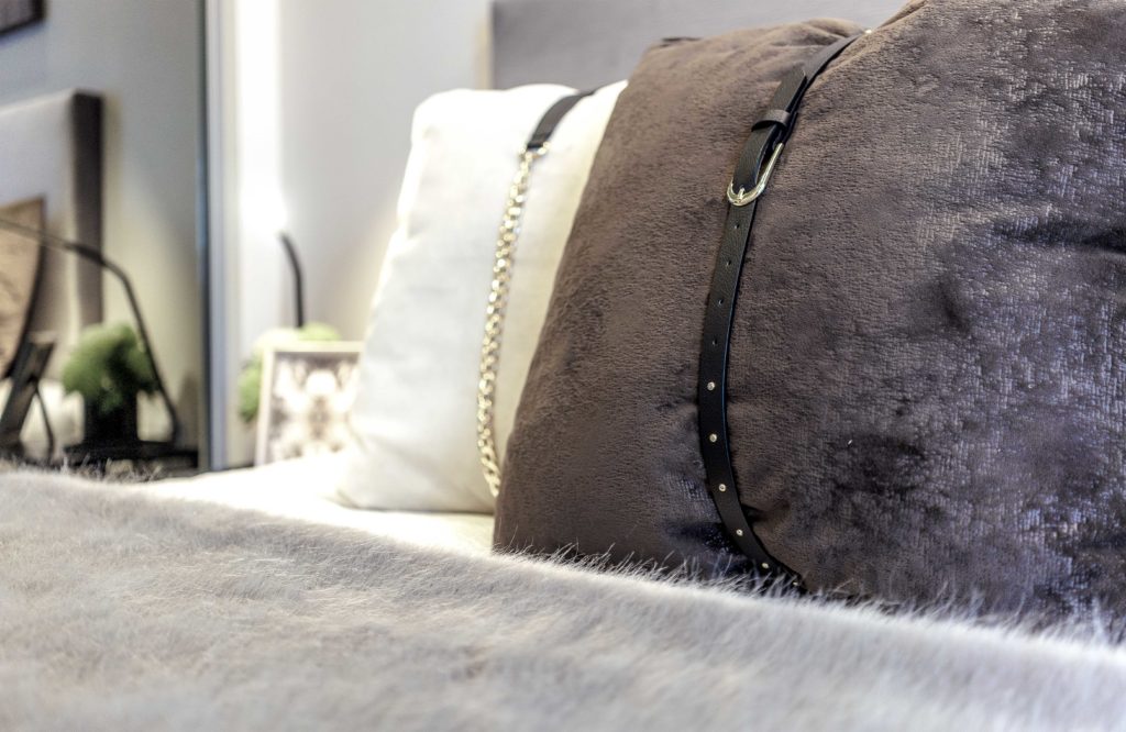 Embellished Pillows with Belt for Luxury Interior Feel