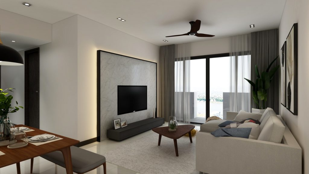 Luxury Condo Living Room Modern Concept