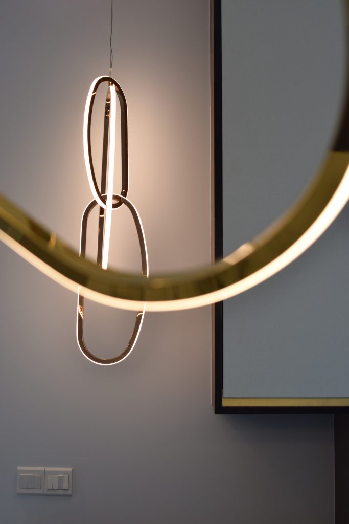 pendant light display for modern luxury interior design condo stars of kovan
