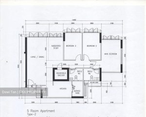 anchorvale crescent 4 room HDB resale floor plan