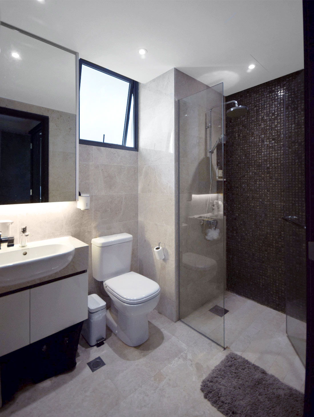 La Fiesta Condo Toilet Renovation Modern Grey Interior Design