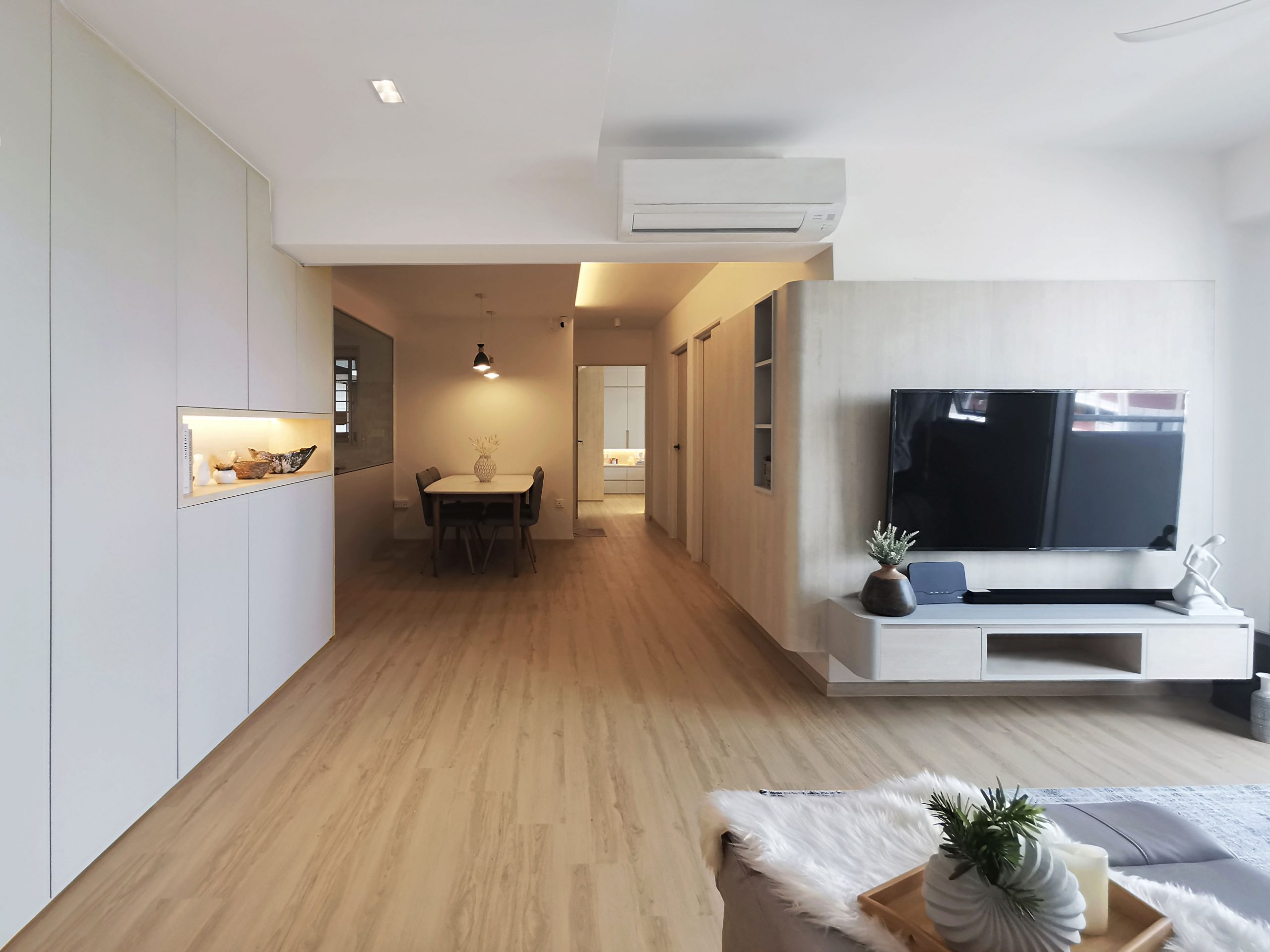 AMK Court Modern Scandinavian BTO Living Room Interior Design Muji Aesthetic