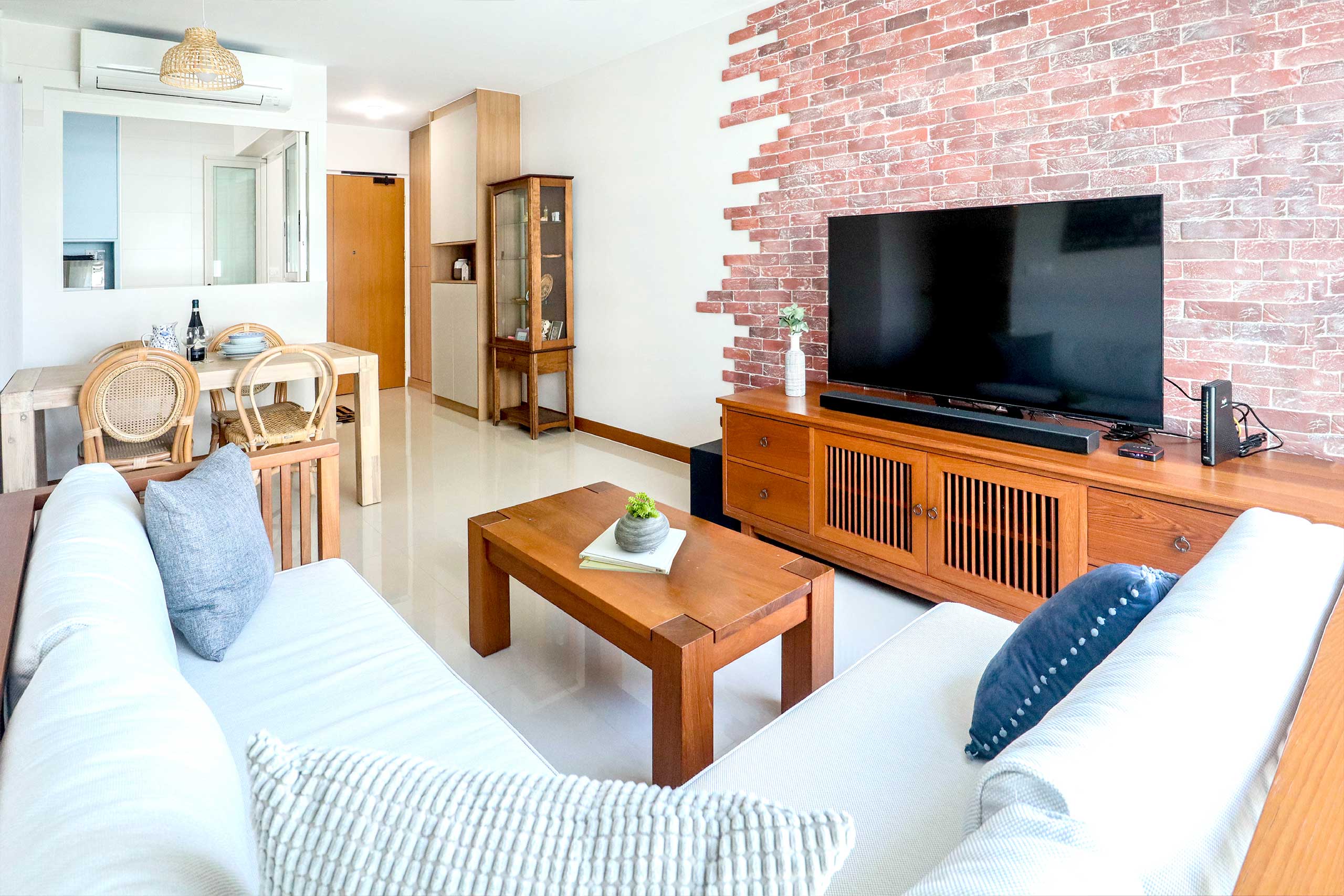 Korean Pastel Home Interior Design Style for HDB BTO Living Room Edgefield Plains