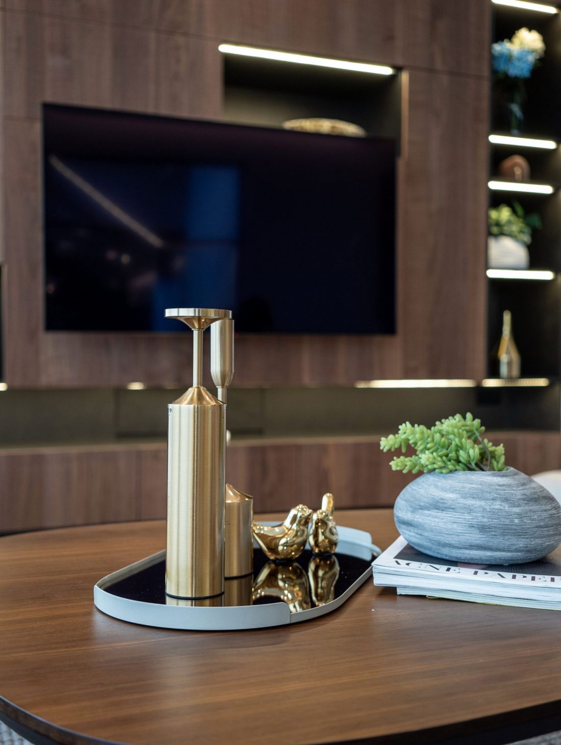 Modern Luxury Interior design coffee table styling